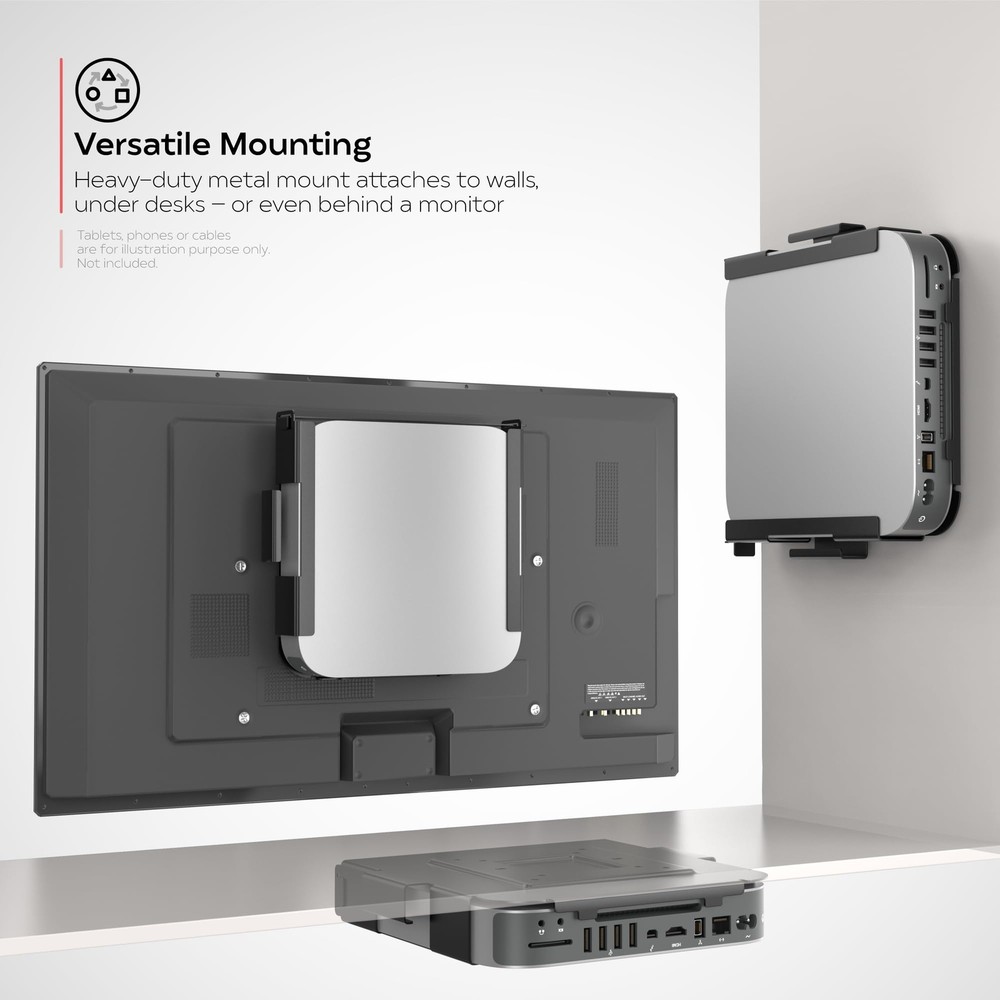 CTA Mac Mini Mount - CTA Secure Solid Steel VESA Mount for The Mac Mini - for...