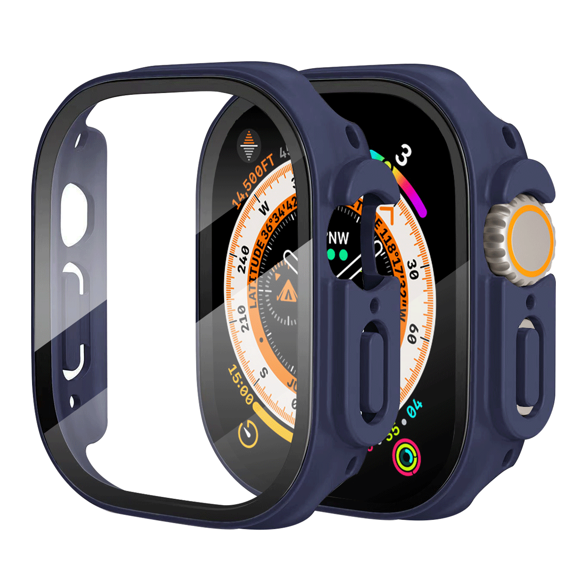 Full Case Cover for Apple Watch Ultra 2 49mm Tempered Glass Screen Protector