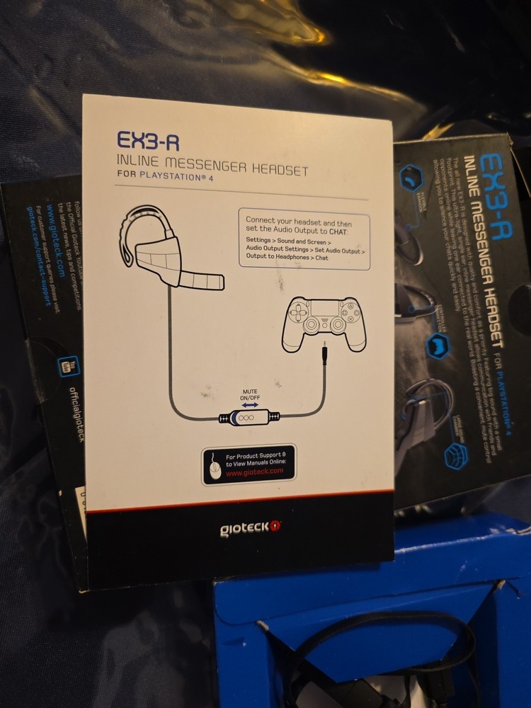 Gioteck EX-03 Black Ear-Hook Headsets