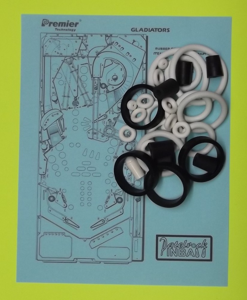 1993 Gottlieb Gladiators pinball rubber ring kit