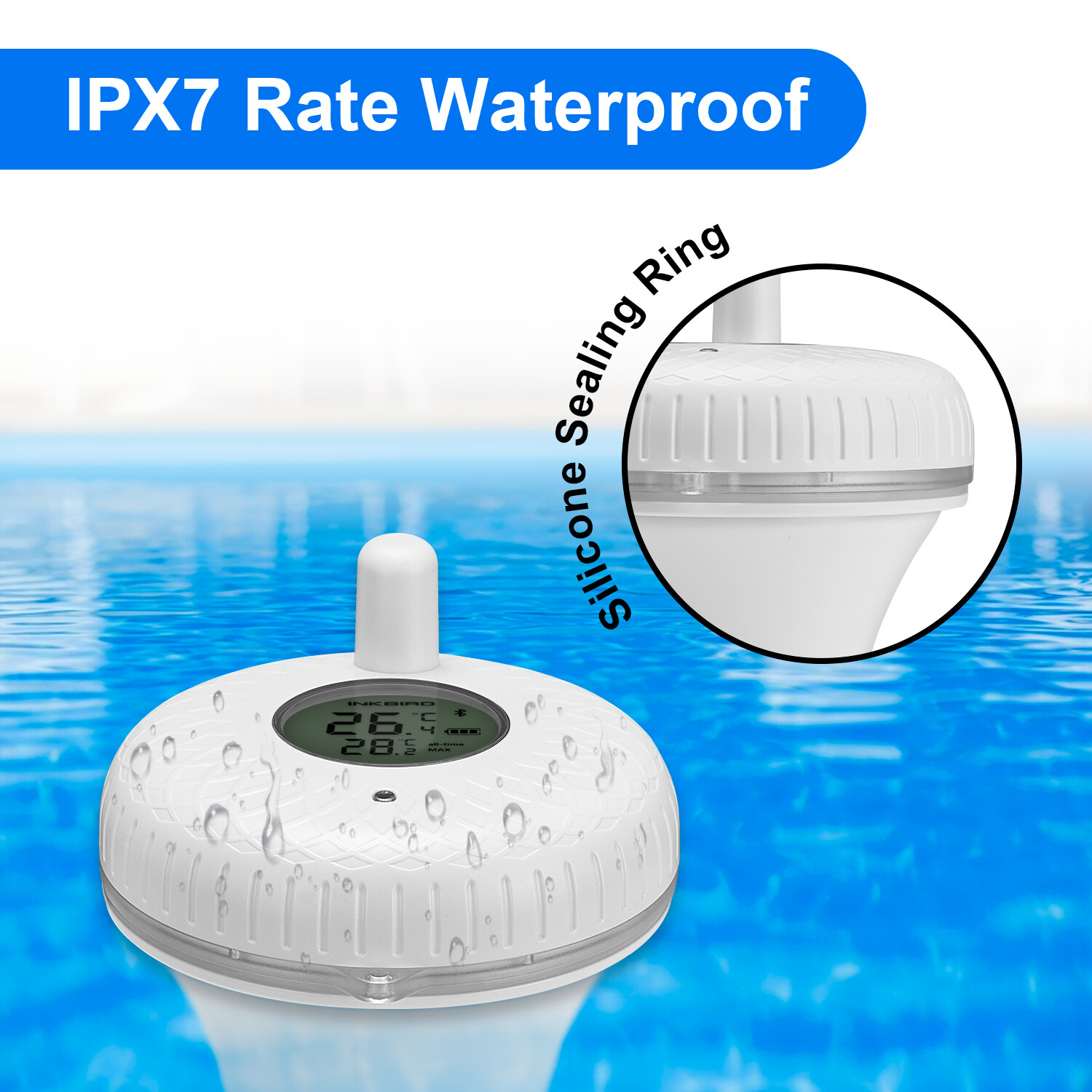 INKBIRD Bluetooth Pool Floating Thermometer Temperature Meter Swimming Spas Pond