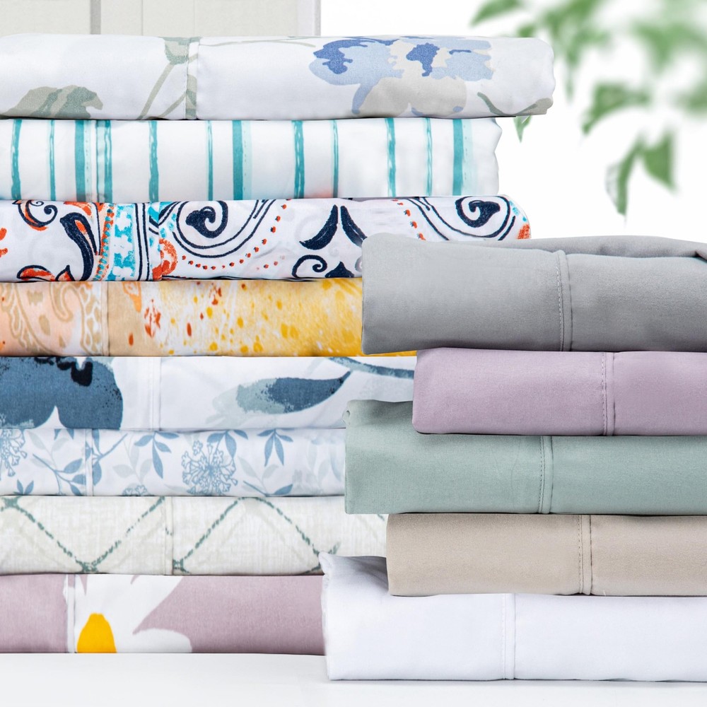 Bedding Queen Bed Sheet Set- 4 Pieces Bedding- 100% Polyester Microfiber- Sup...