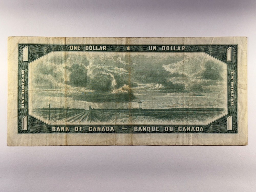 1954 Canada 1 Dollars without devil's face P74 Banknote SPC1398