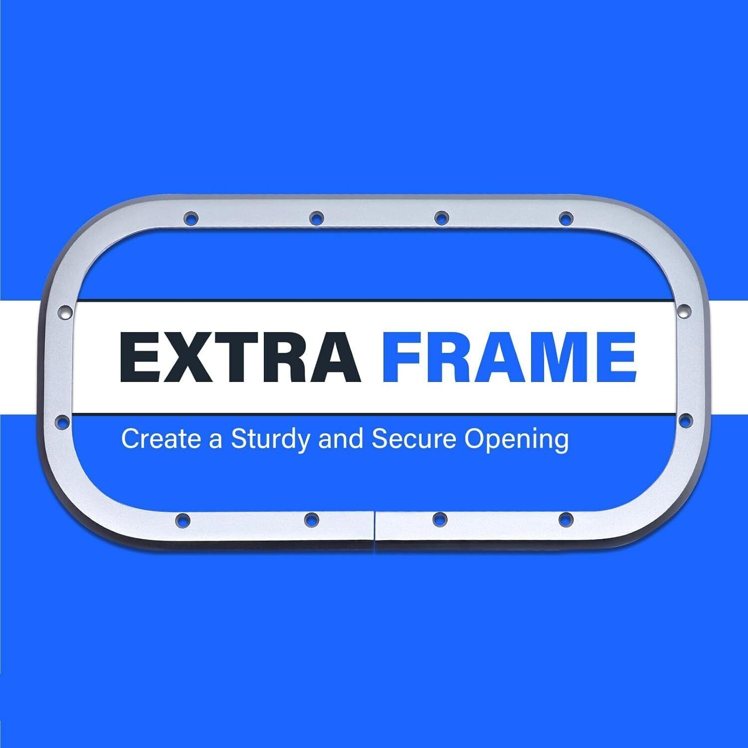 14.5" x 7.6" Rectangular Deck Hatch Anodized Aluminum Boat Porthole Window