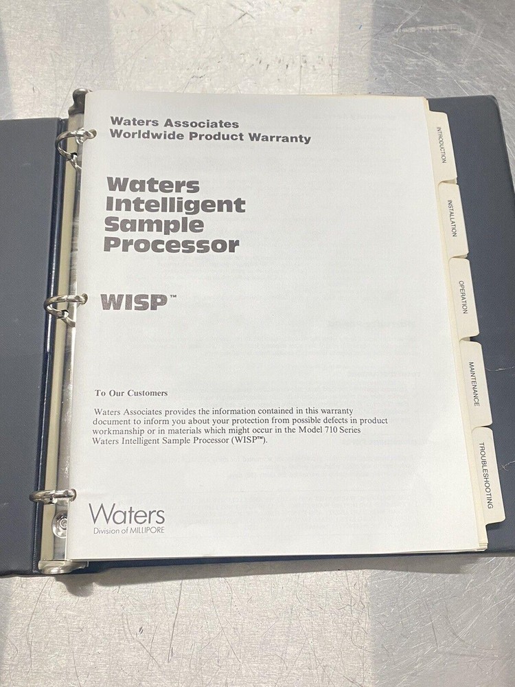 Waters Intelligent Sample Processor WISP 700 - Users Guide / Instructions Manual