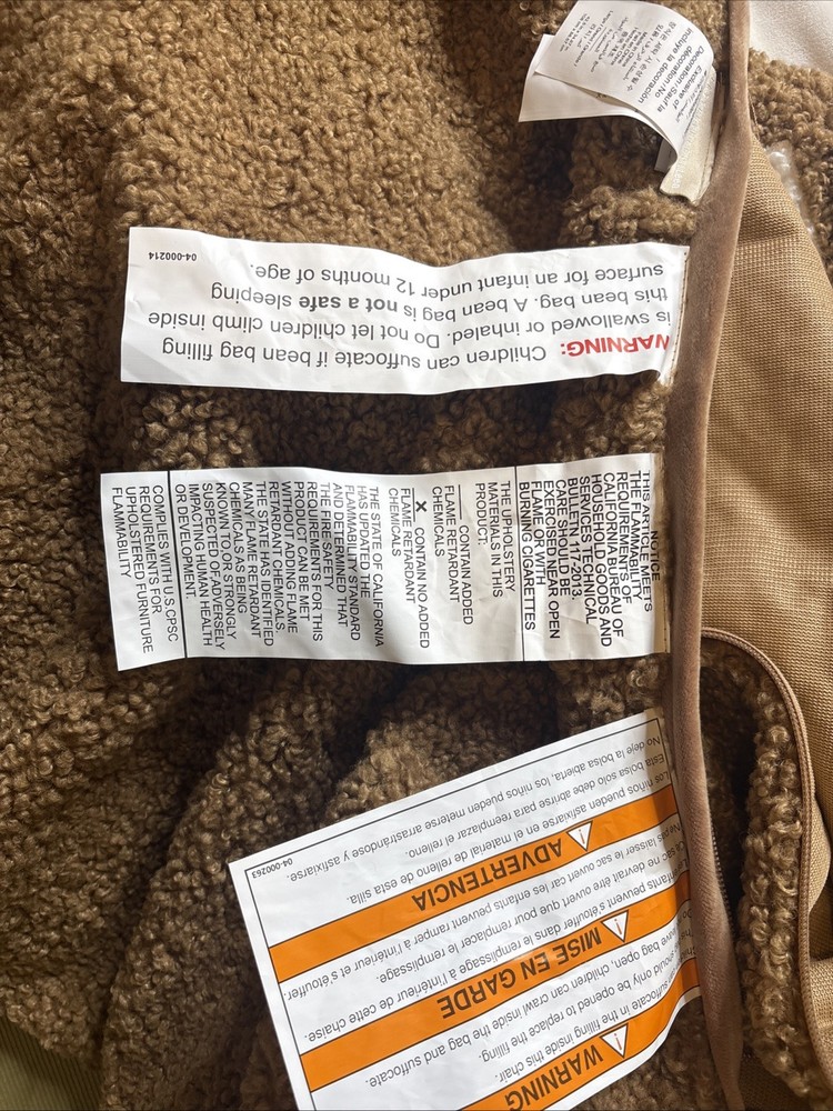 pottery barn Football Bean Bag Chair - Large 41" diameter -Bean Bag & Cover