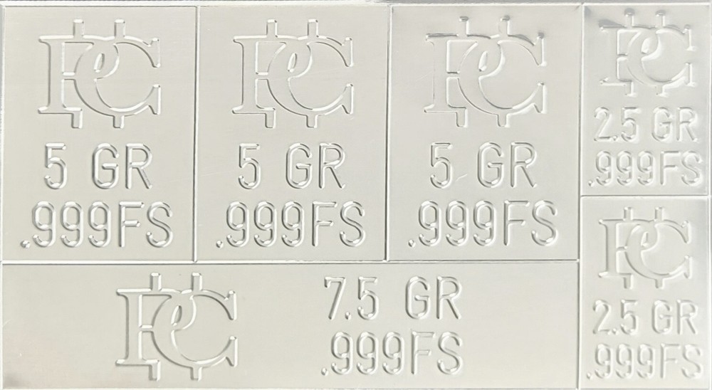 1.75 Grams Silver Bars Snap Apart Fine Silver Precious Metals