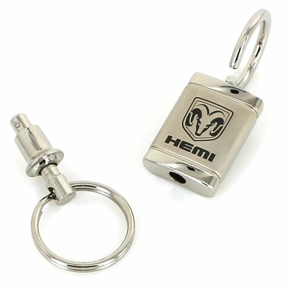 Dodge Hemi Satin Valet Keychain (Chrome)
