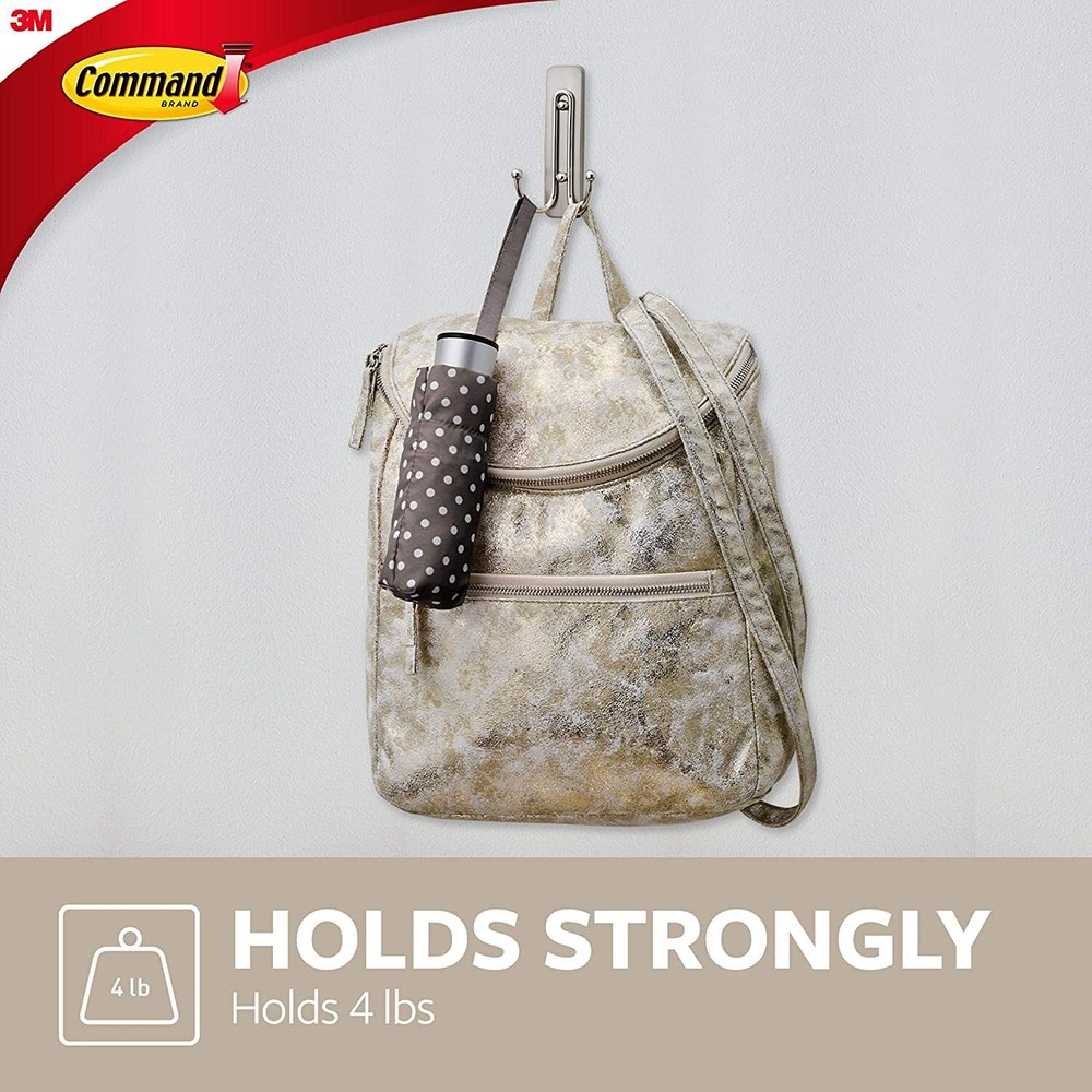 3M Command [Removable]: Mirror Organizer with 3 Key Hooks (Quartz)