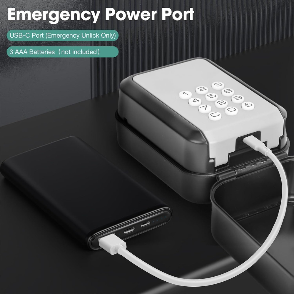 Bluetooth Smart Key Lock Box with Tuya App & PIN Code for Airbnb & Offices
