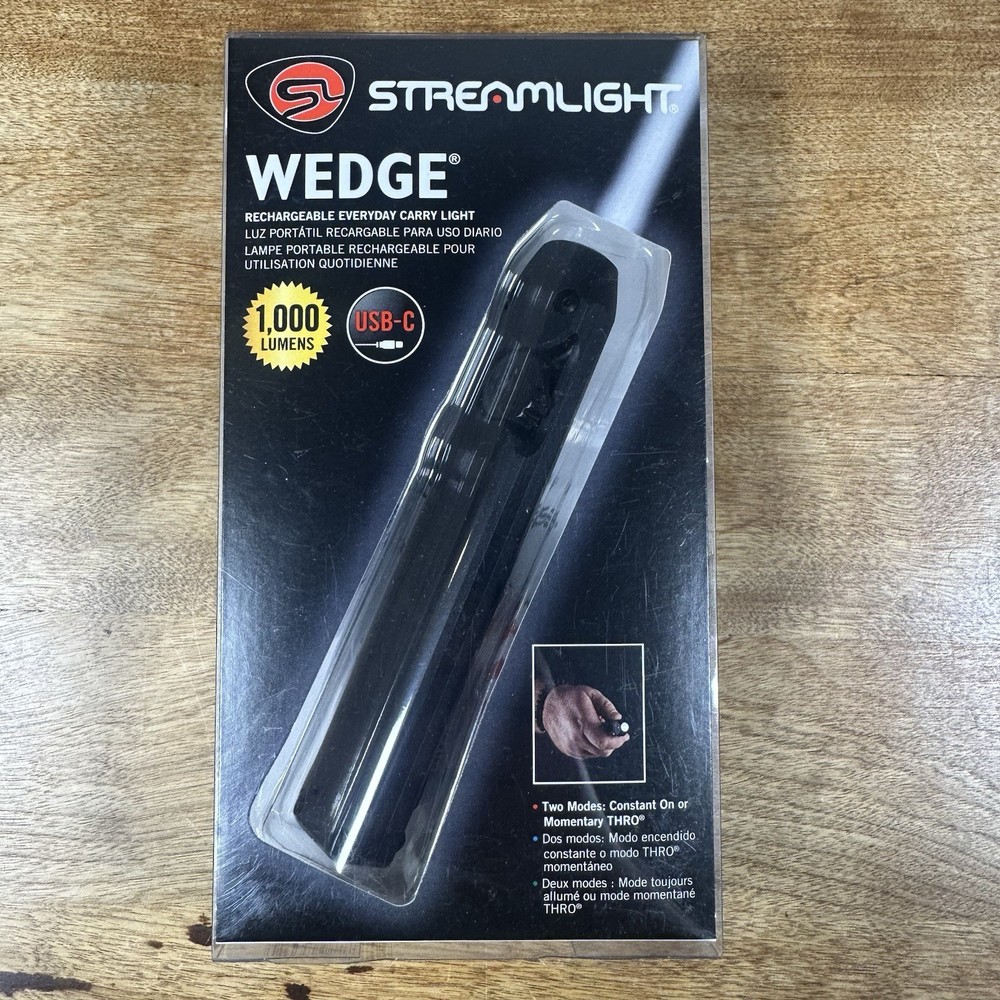 Streamlight "Wedge" USB-C Rechargeable Pocket Flashlight 1000 Lumens Two Modes