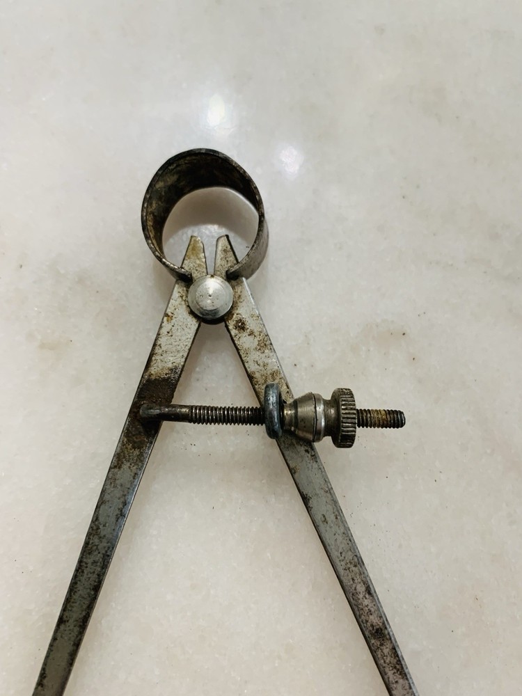 Drafting Compass And Geometry Rounder Vintage Used