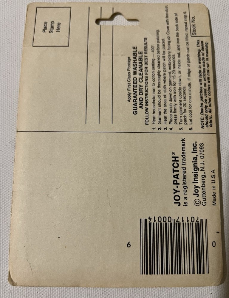 Tomcat Patch New vintage iron on sealed