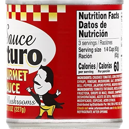 Sauce Arturo Gourmet Sauce with Mushrooms - (6) Cans (8) Oz