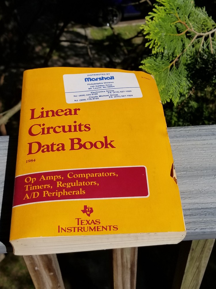 VINTAGE TEXAS INSTRUMENTS BOOK DATA ELECTRONIC MANUAL LINEAR CIRCUITS DATA 1984
