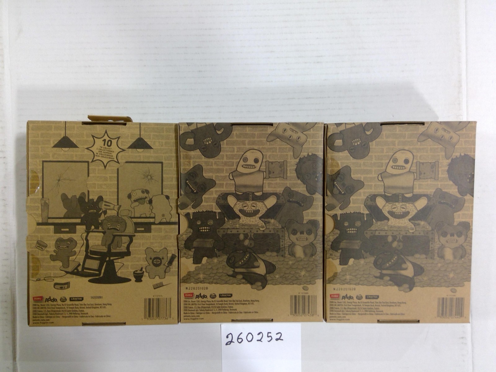 ZURU Fuggler Hairy Fuggs Gold Fuggler Ugly Plush Stuffed Toy Small Monster Lot 3