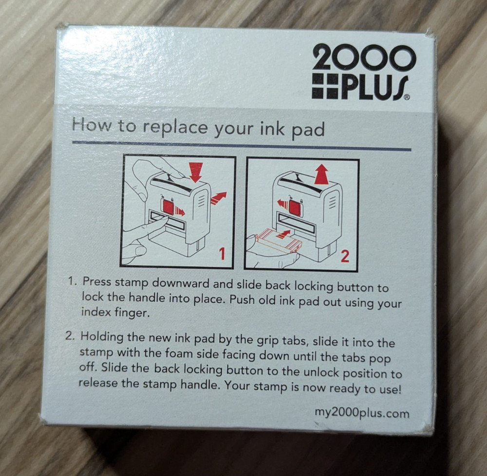 2000 Plus: PrintPro50 Self-Inking Stamp & Impression Size 1"x2 3/4" RX Stamp