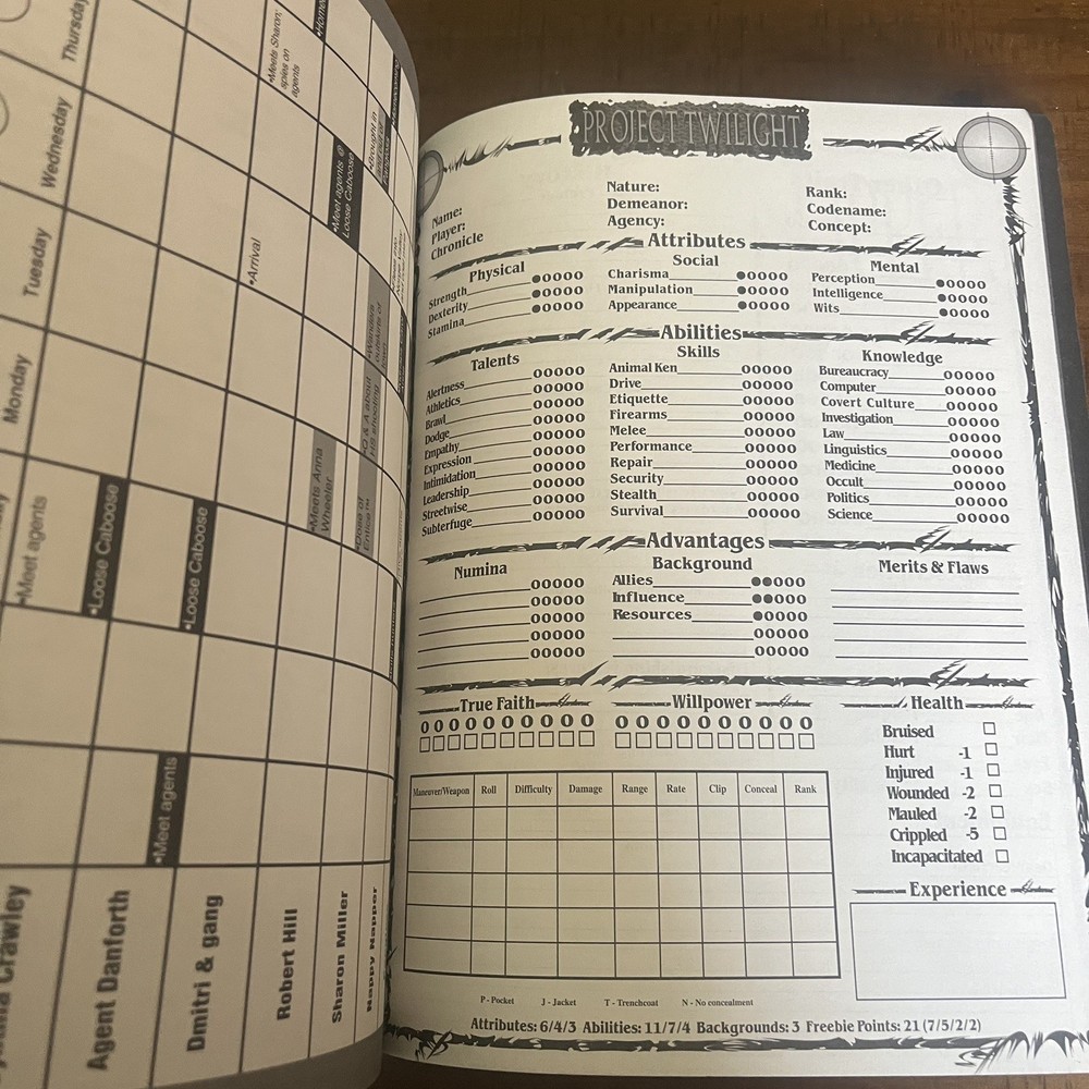 Project Twilight Werewolf: The Apocalypse White Wolf WW3064 Hunter RPG