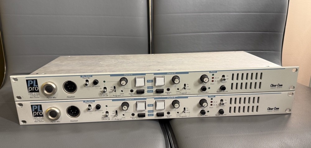 Clear-com PL Pro MS-232 Main Station 2 Channel Intercom, (1) Unit