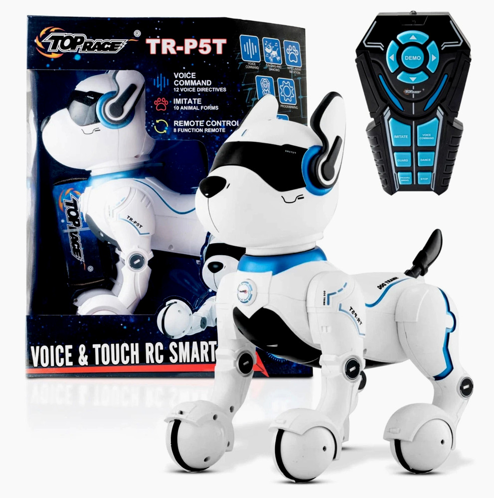 Interactive Programable Smart Robot Dog Rechargeable Voice Guard Mode Imitation