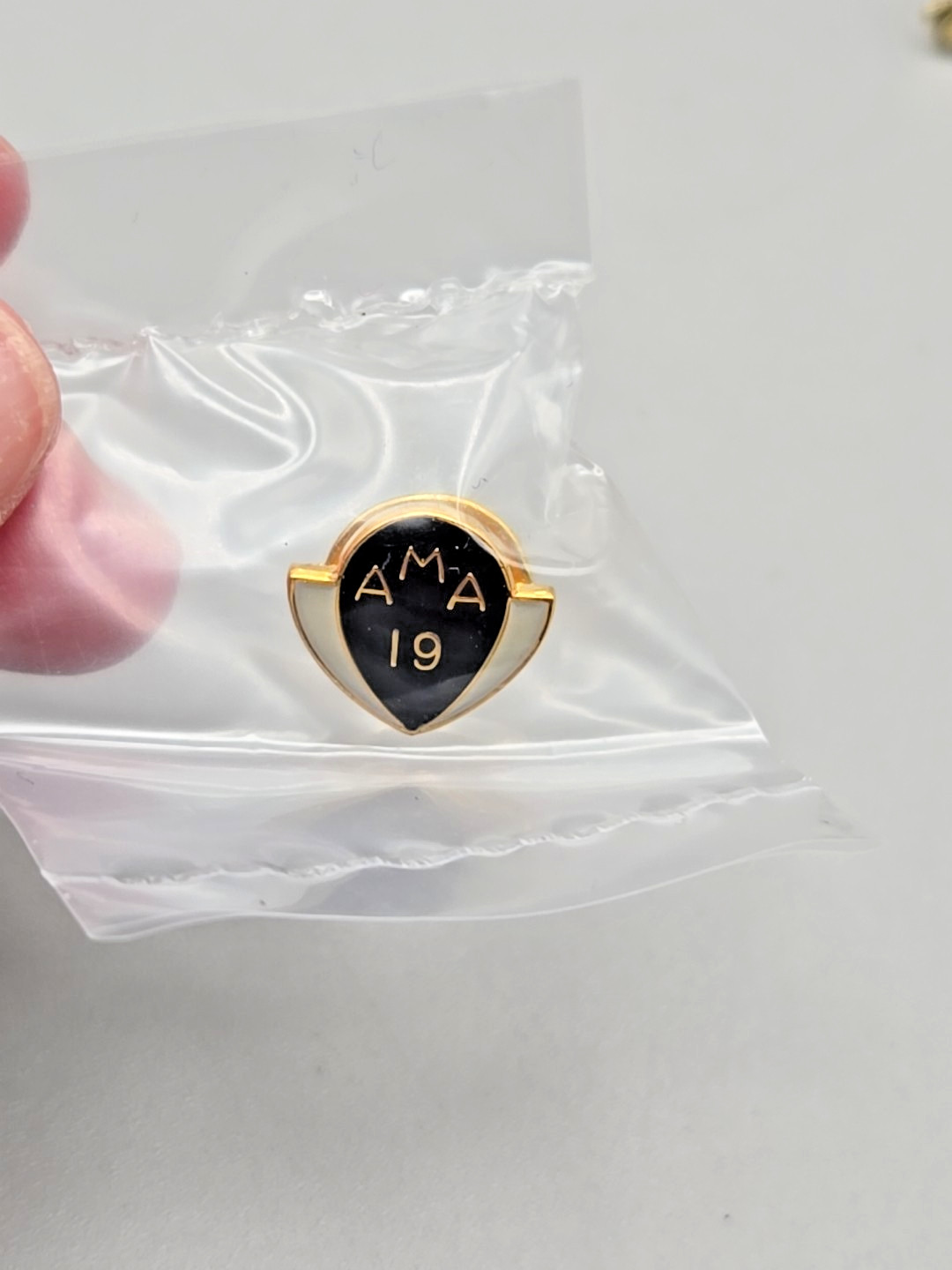 Collection of 17 AMA American Motorcycle Association Membership Pins. New