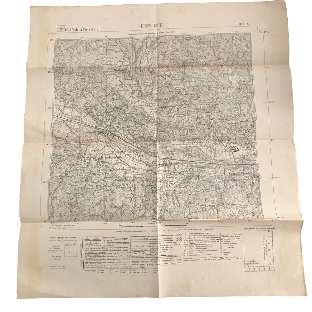CONDOVE Turin Military Map