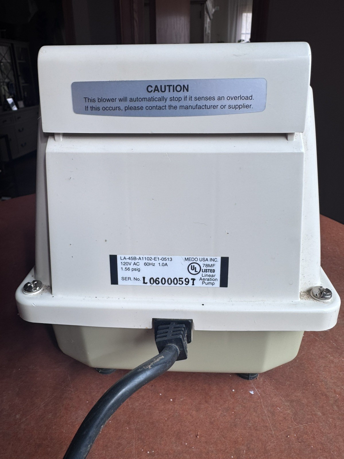 Medo Blower Linear Piston Air Pump LA-45B by Nitto Kohki Co.