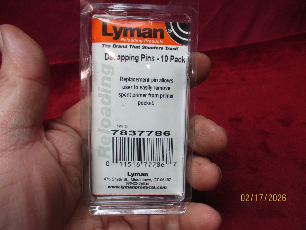Lyman Decapping Pins, Package with 7 Left
