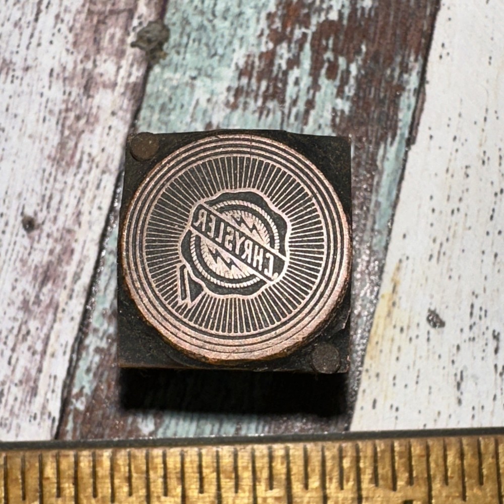 Printing Block ( Chrysler Logo ) Copper Face