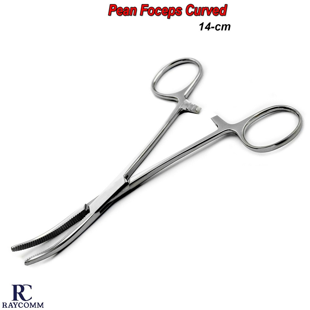Surgical Hemostat Artery Pean Locking Forceps Curved Veterinary Instruments CE