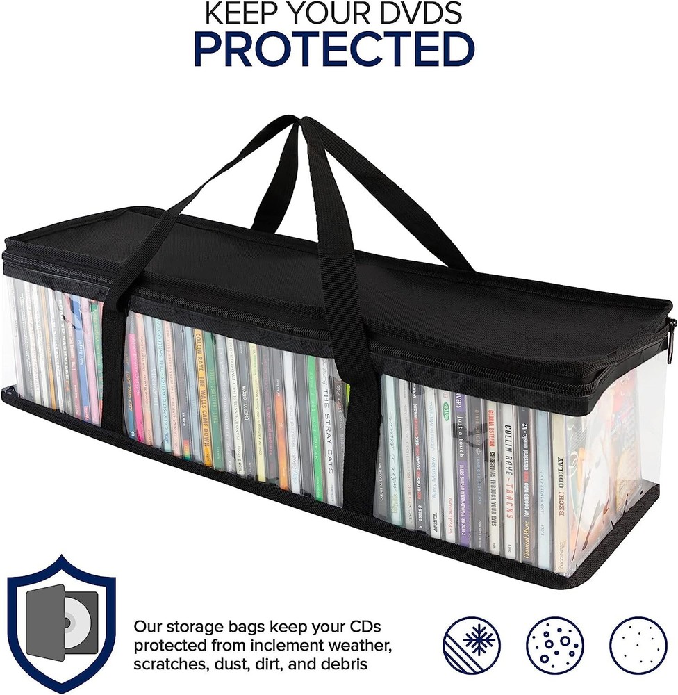 4 CD Storage Rack Box Holder Disk Case Media Display Space Store Organizer Black