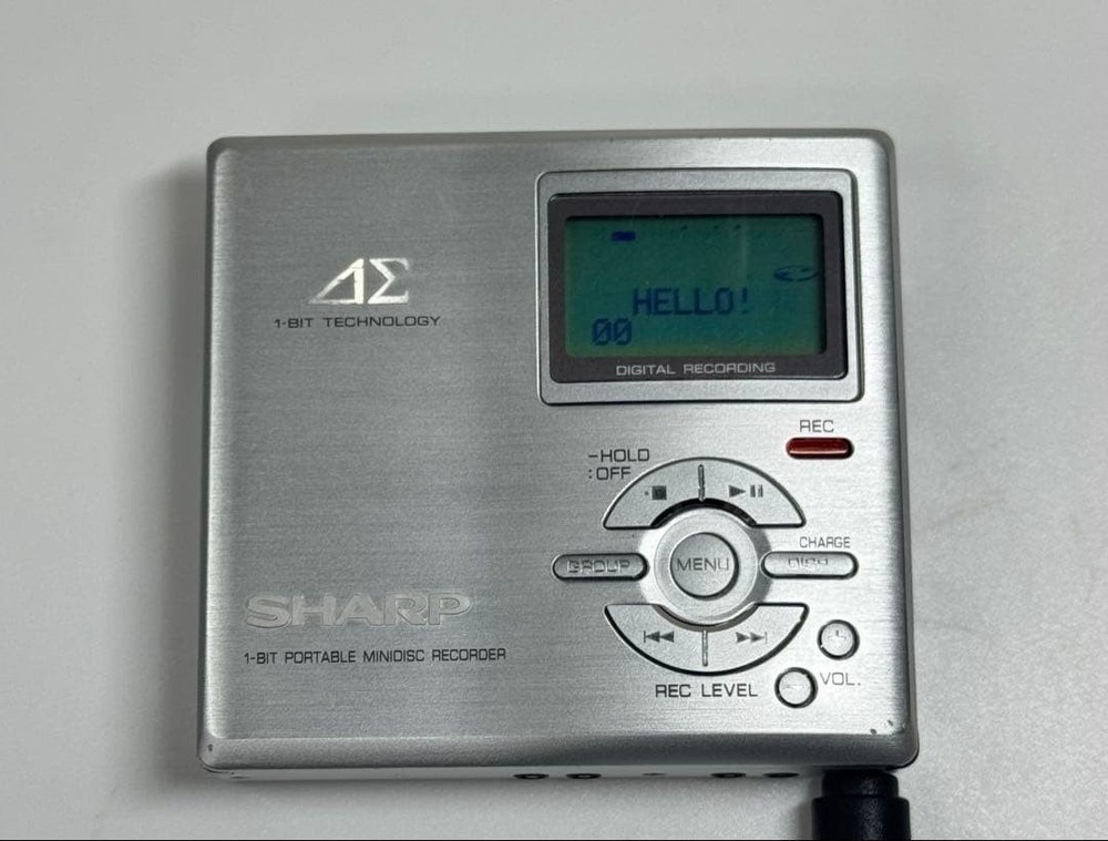 SHARP MD-DR7 Silver Mini Disc Walkman Recorder Check energization Only