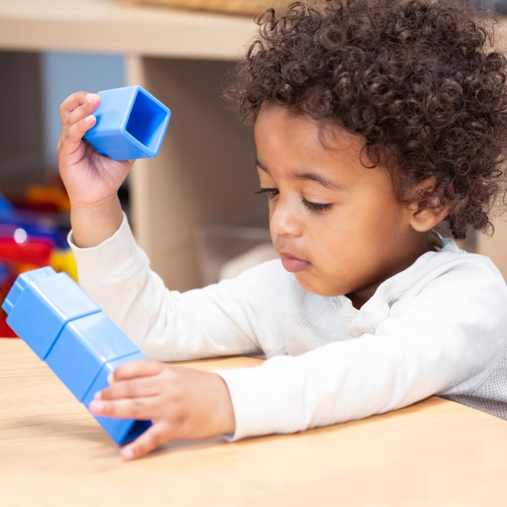 Jumbo Unifix Cubes 20 Pack Multicolor Math Manipulatives for Pre-K Learning