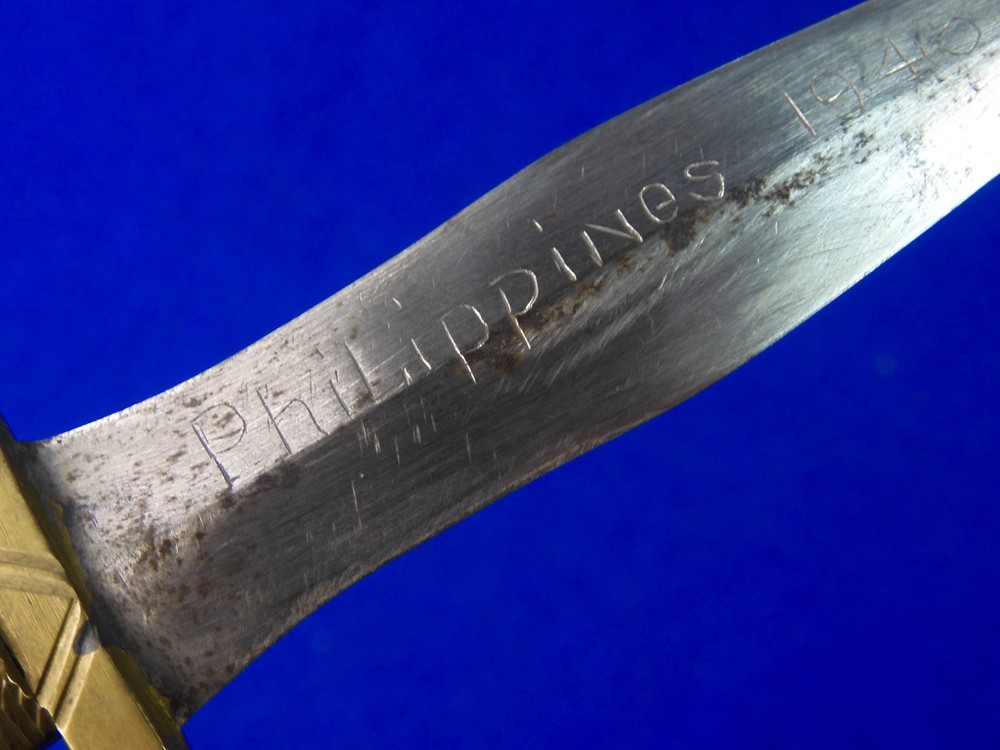 US WW2 Philippines Bring Back Boot Fighting Knife w/ Sheath