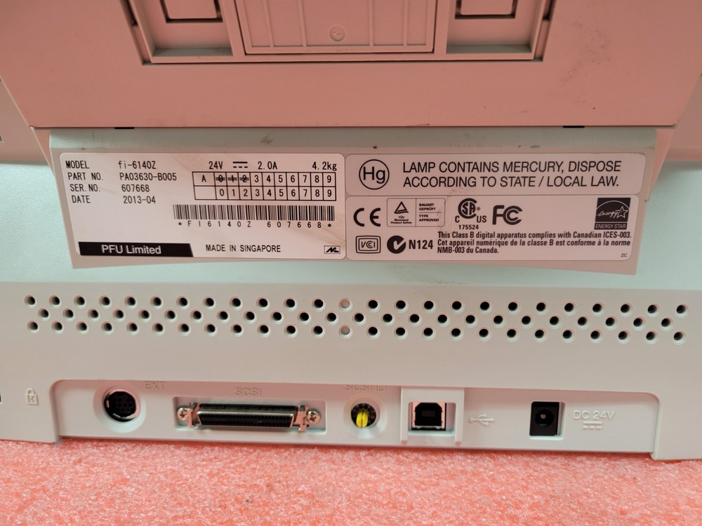 Fujitsu Fi-6140Z Duplex Desktop Document Scanner | O323