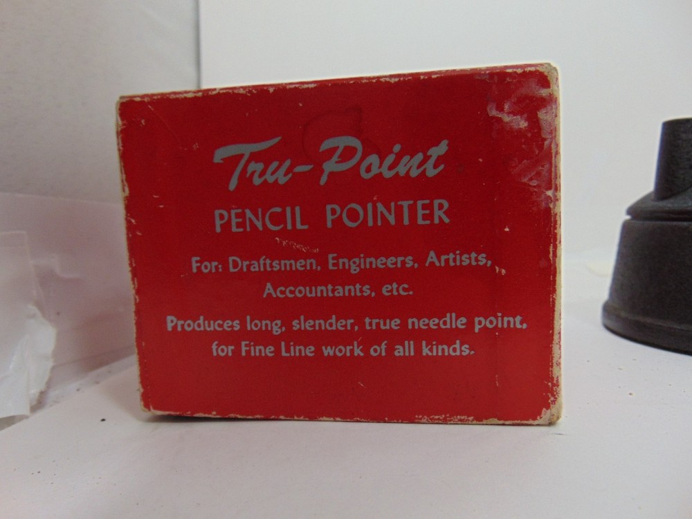 Vintage Tru-Point Draftsman's Pencil Pointer Lead Sharpener with Original Box