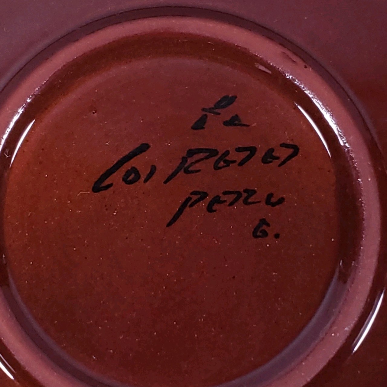 LOS REYES PERU Redware Llama Alpaca Folk Art Pottery Decorative PLATE SET