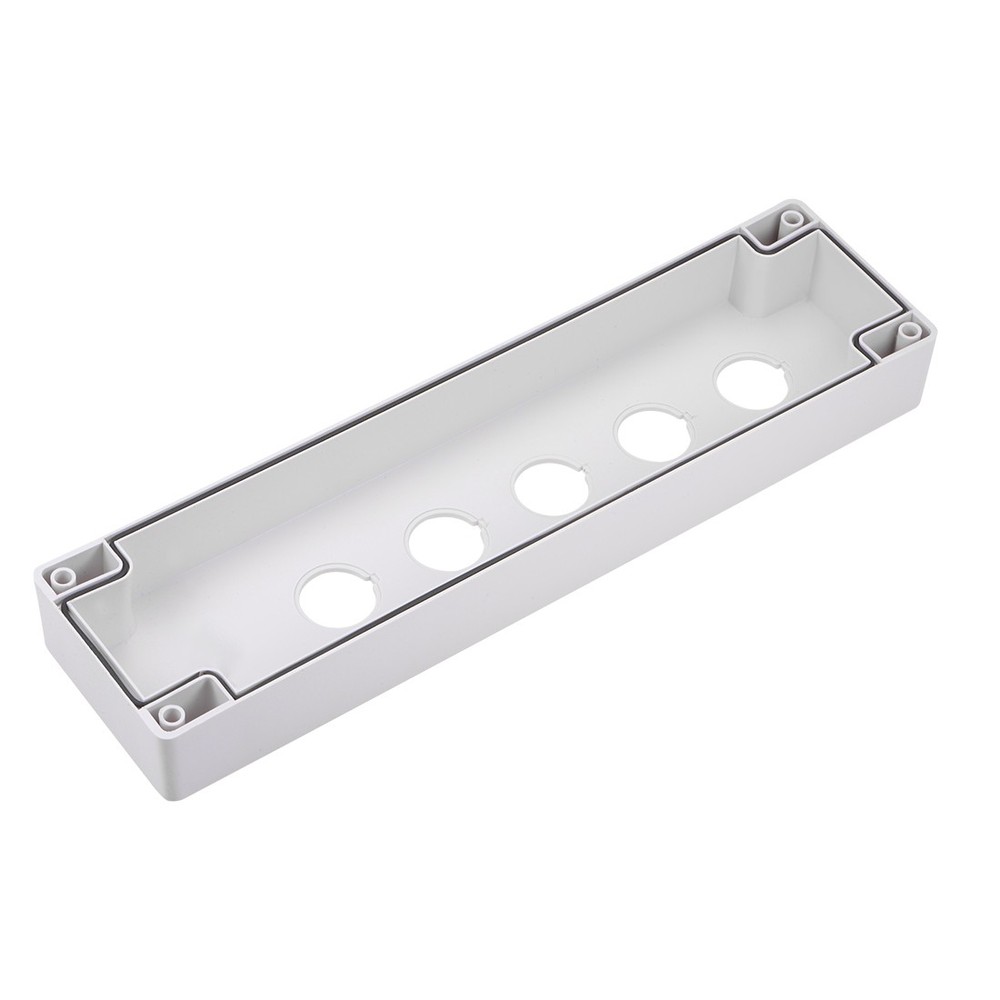 Push Button Switch Control Station Box 22mm 5 Button Aperture (White,Black) 1set