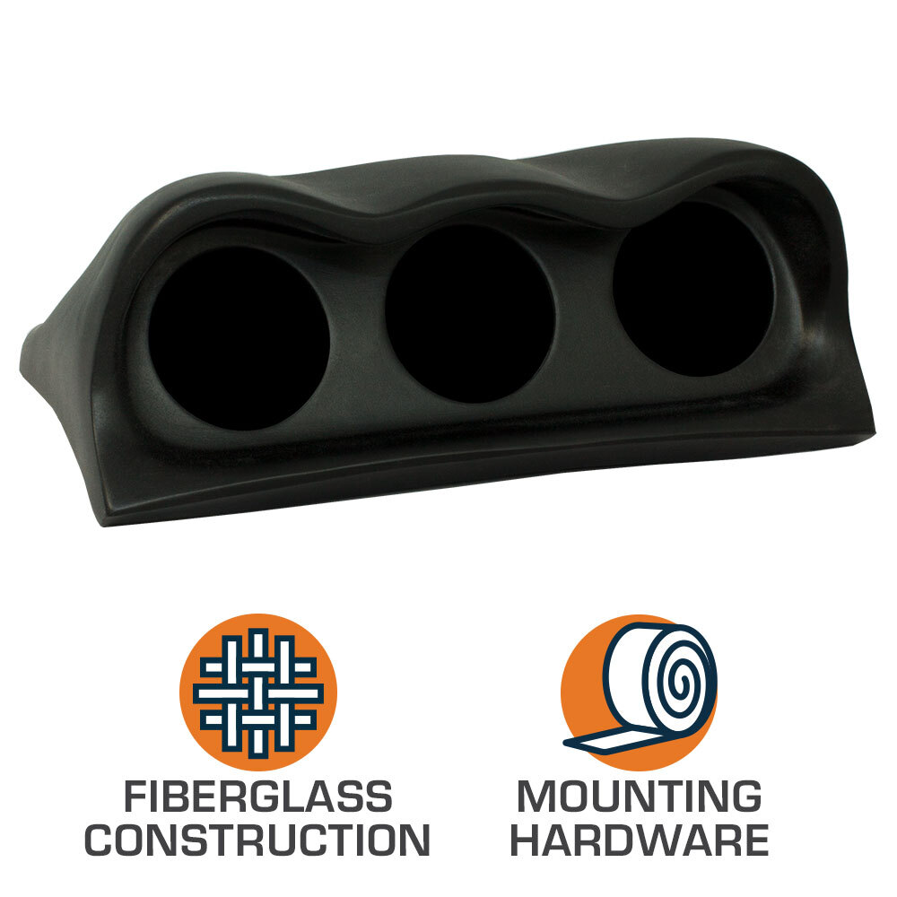 Triple Gauge Fiberglass Dashboard Pod 52mm for 1998-2001 Subaru Impreza