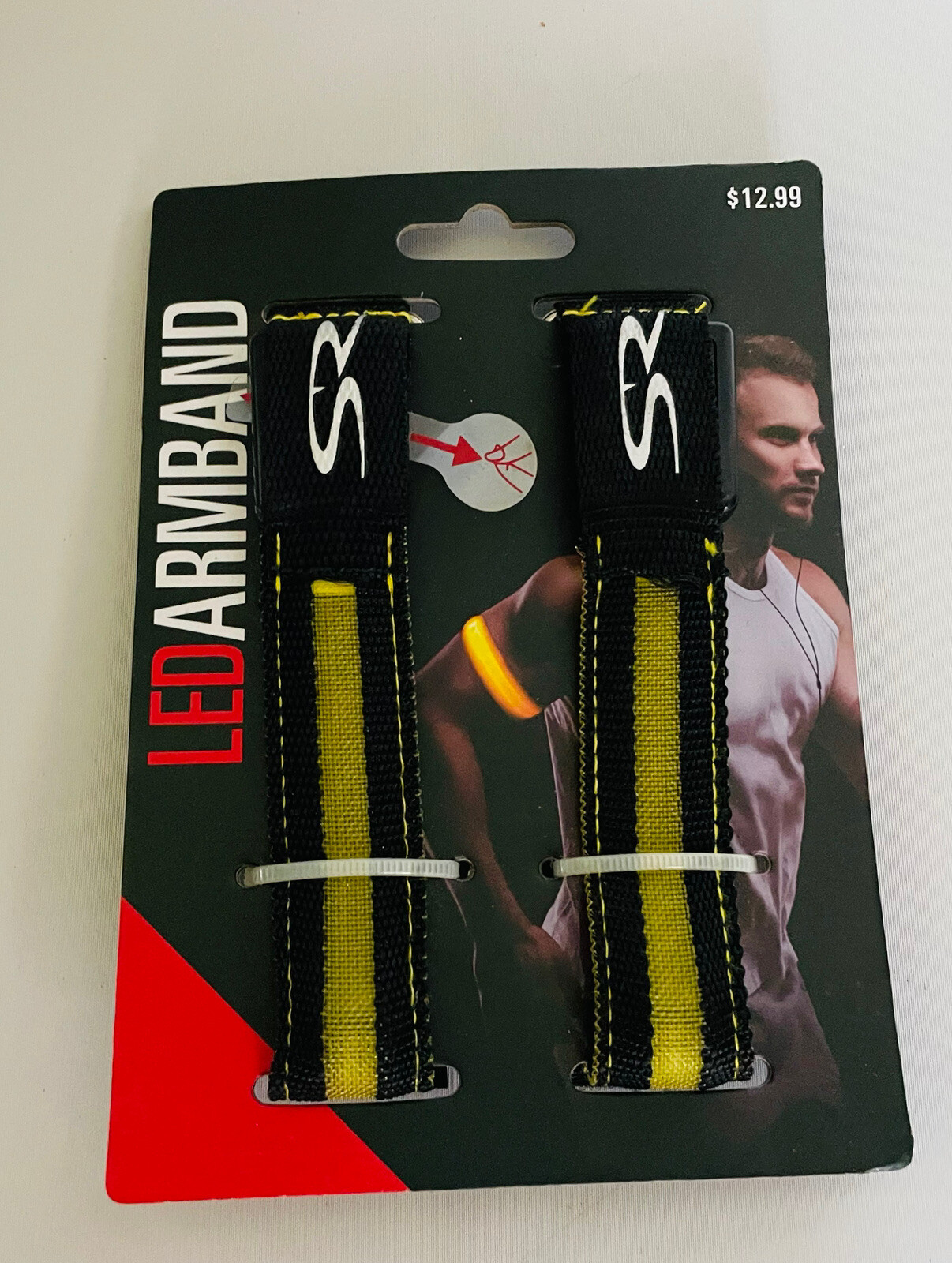 Solaray LED Armband Two Pack Steady or Blinking Light Survival Hunting NEW