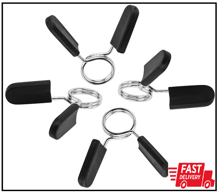 Barbell Clamps Dumbbell Spring Clip Circlip Collars 1 Inch Weight Bars Clips Fit