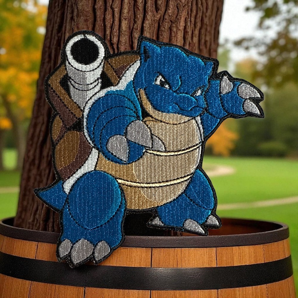 Blastoise Embroidery Patch 4.77 X 4.59