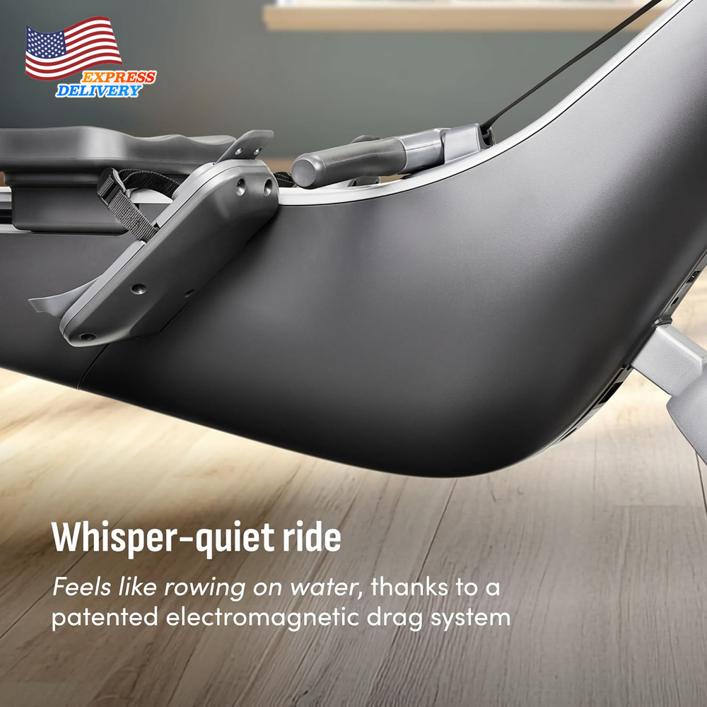 Origin Rowing Machine with Immersive 22" HD Rotating Screen Stows Upright