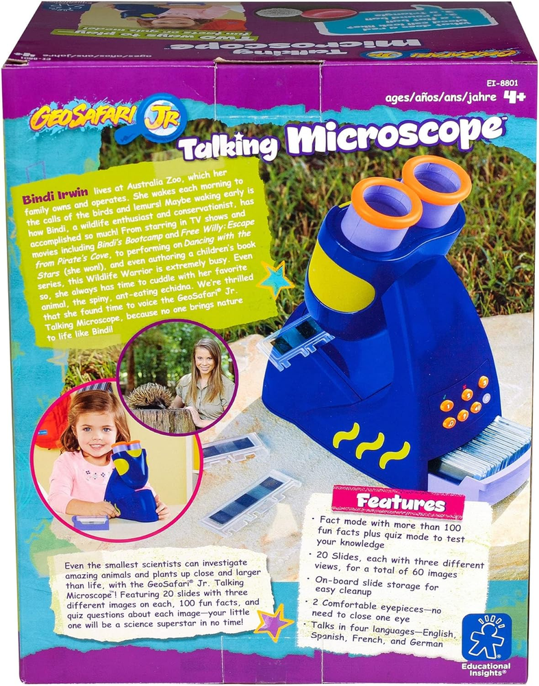 Geosafari Jr. Talking Microscope Featuring Bindi Irwin: Microscope for Kids, STE