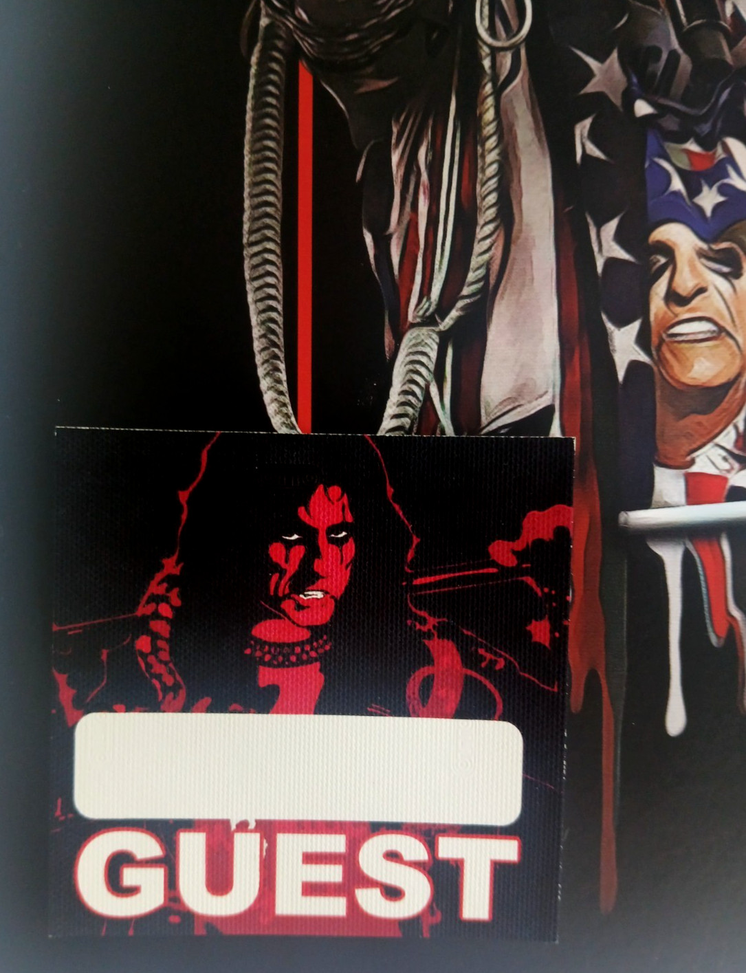 Alice Cooper Hand Signed poster and Backstage Pass Meet and Greet Rare 2023