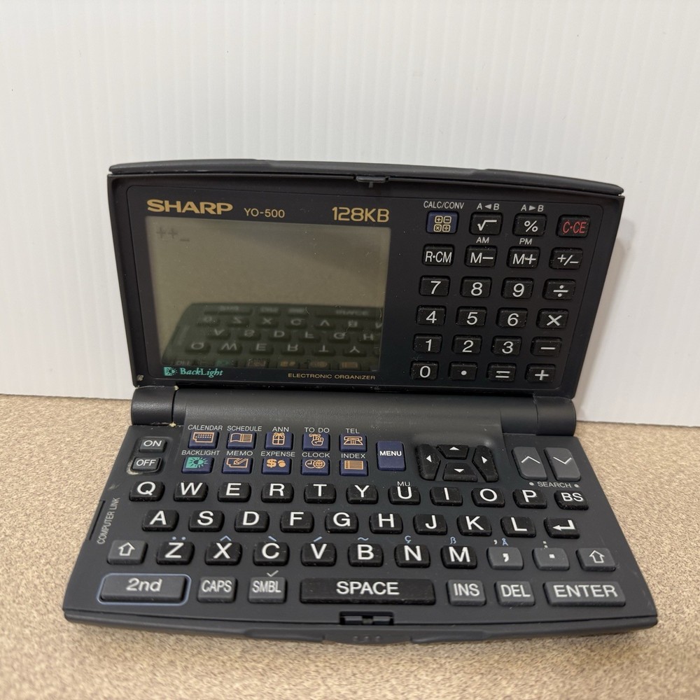 Vintage Sharp YO-500 Electronic Organizer with 128 KB memory