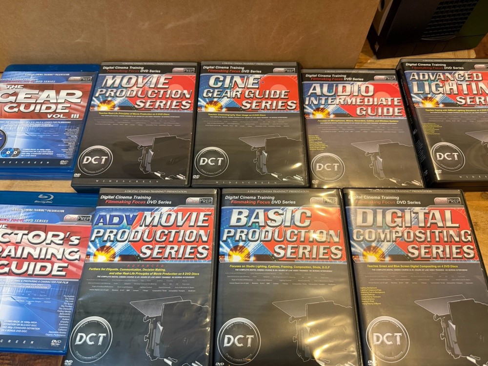Digital Cinema Training DVD SET LOT Courses From Basic Production To Composit
