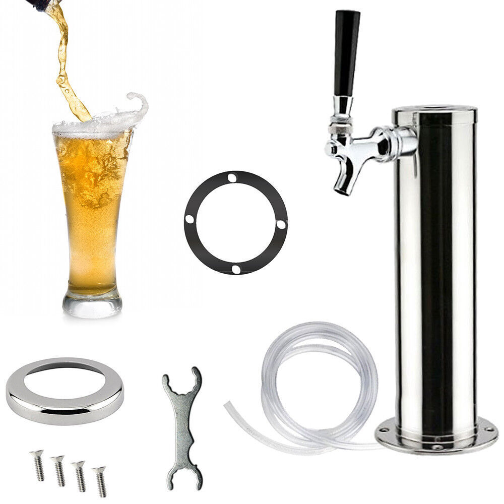 Beer Dispenser Kit Draft Beer Kegerator Tower Stainless Steel Beer Dispenser