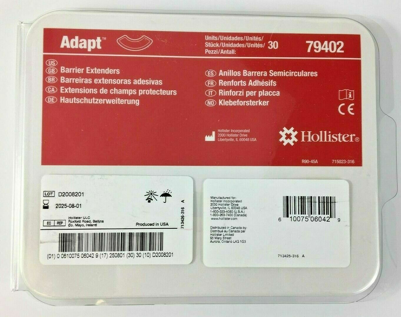 30 Hollister Adapt 79402 Barrier Extenders Expires 2027-2030