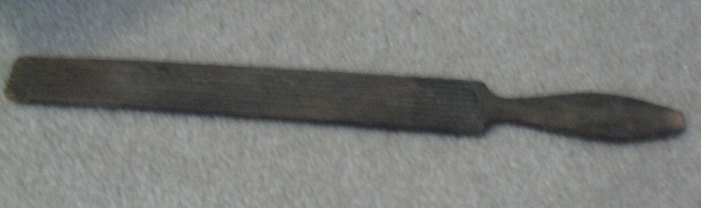 Unique Antique 1856 EJ Post Wood Whaling Scraper 17" Long